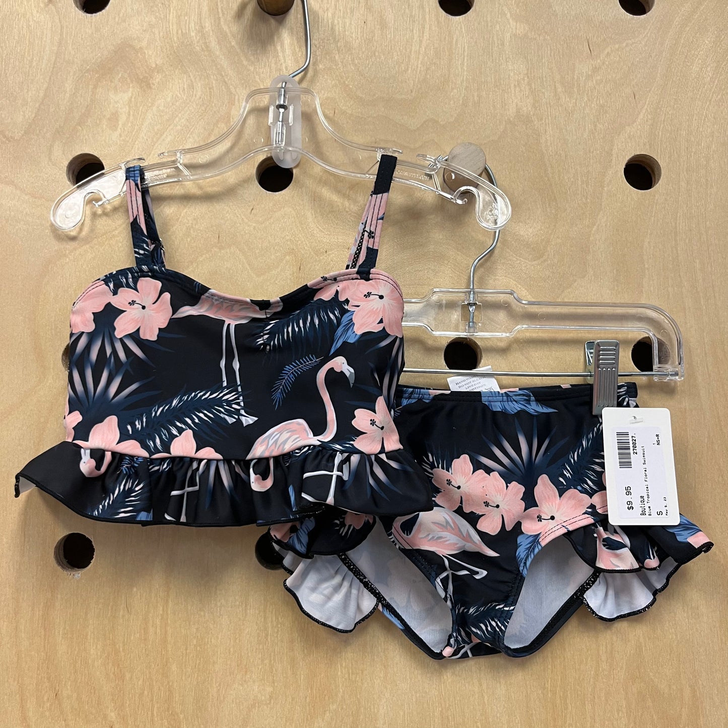 Blue Tropical Floral Swimsuit