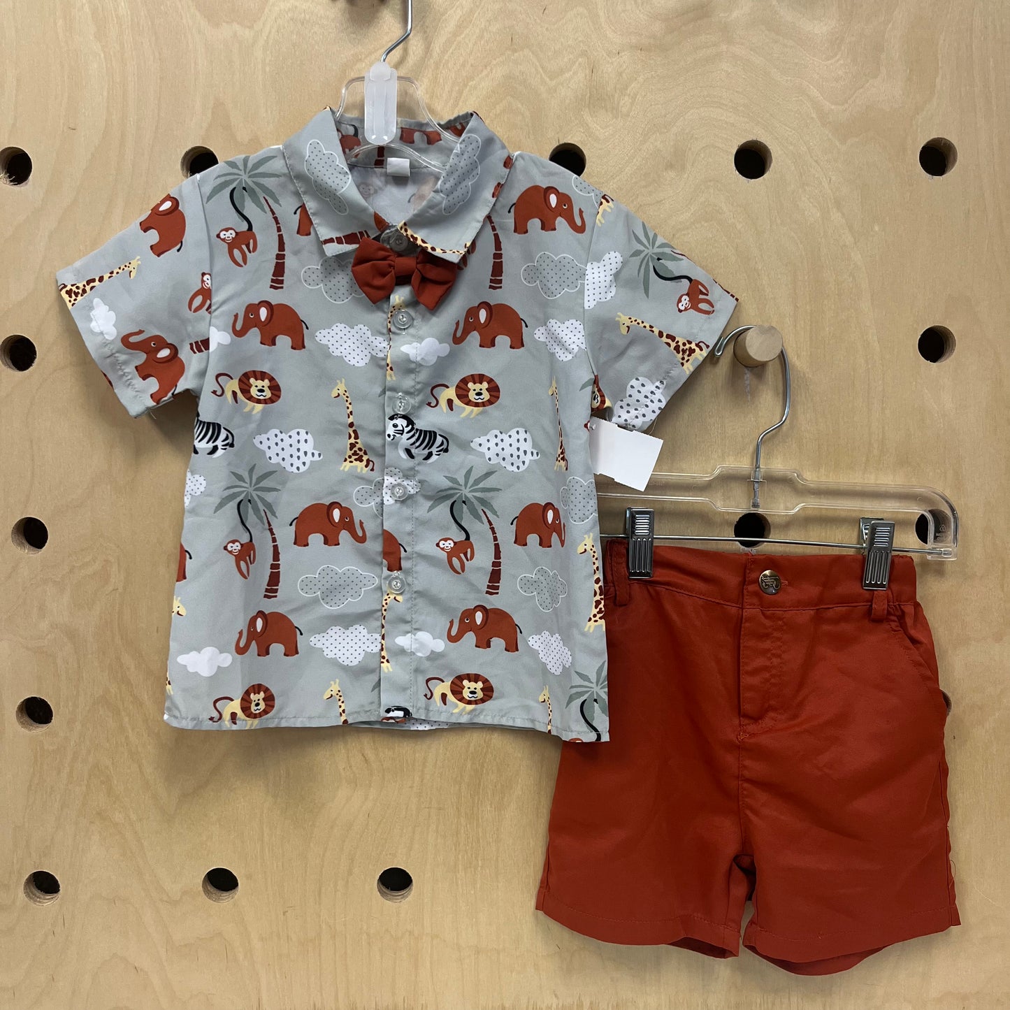 Mint+Brown Zoo Bowtie Outfit