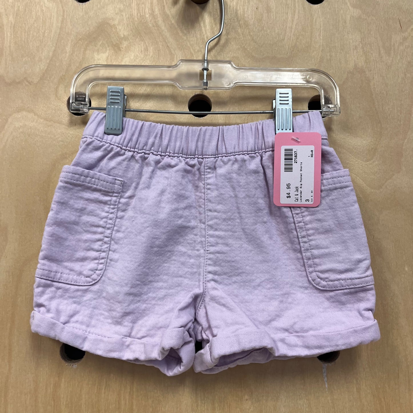 Lavender Big Pocket Shorts