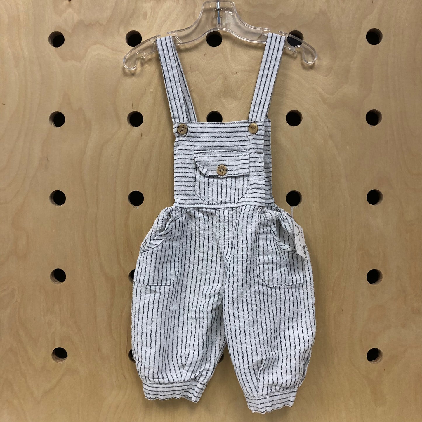 Grey & White Pinafore Overalls