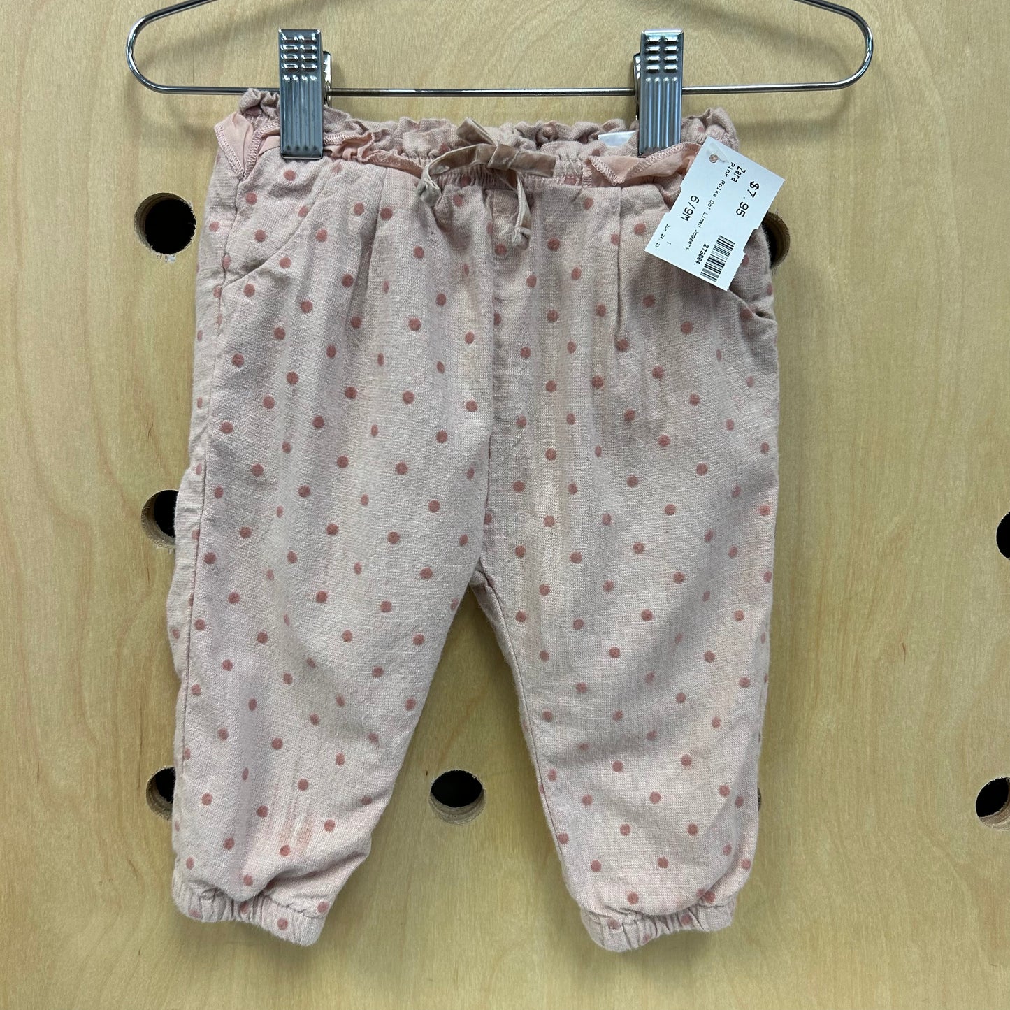 Pink Polka Dot Lined Joggers