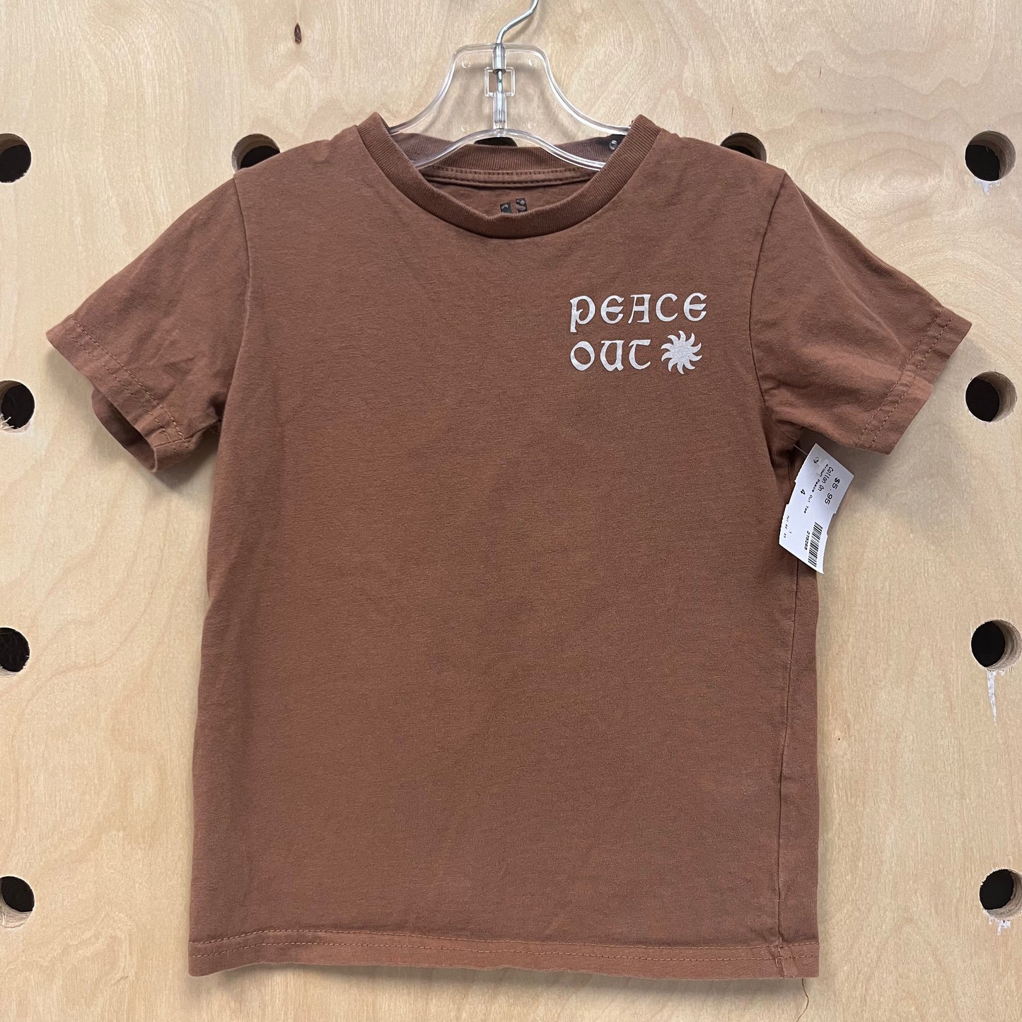 Brown Peace Out Tee