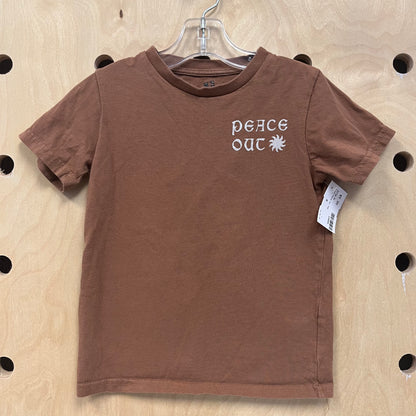 Brown Peace Out Tee