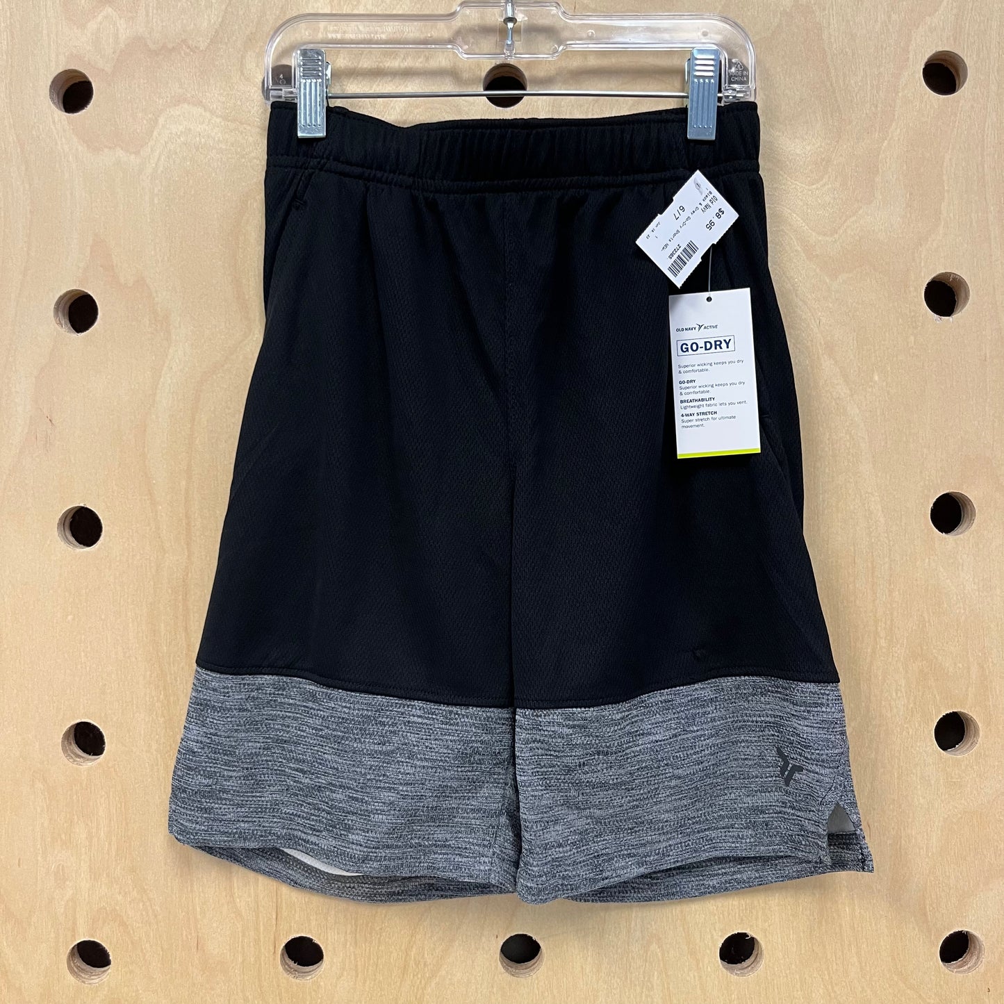 Black & Grey Go-Dry Shorts NEW!
