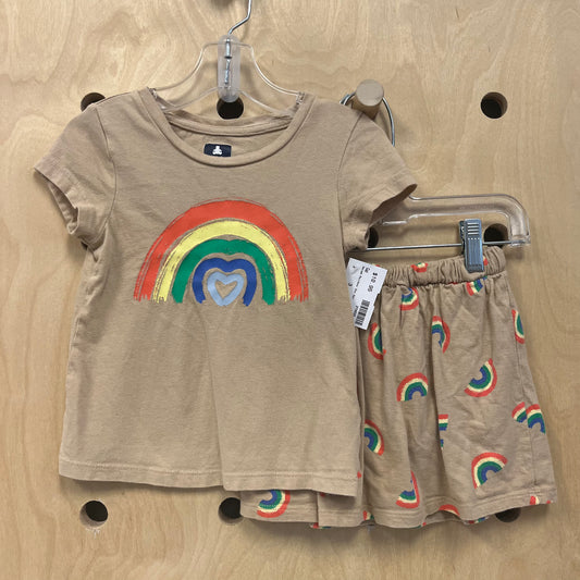 Beige Rainbow 2pc Set