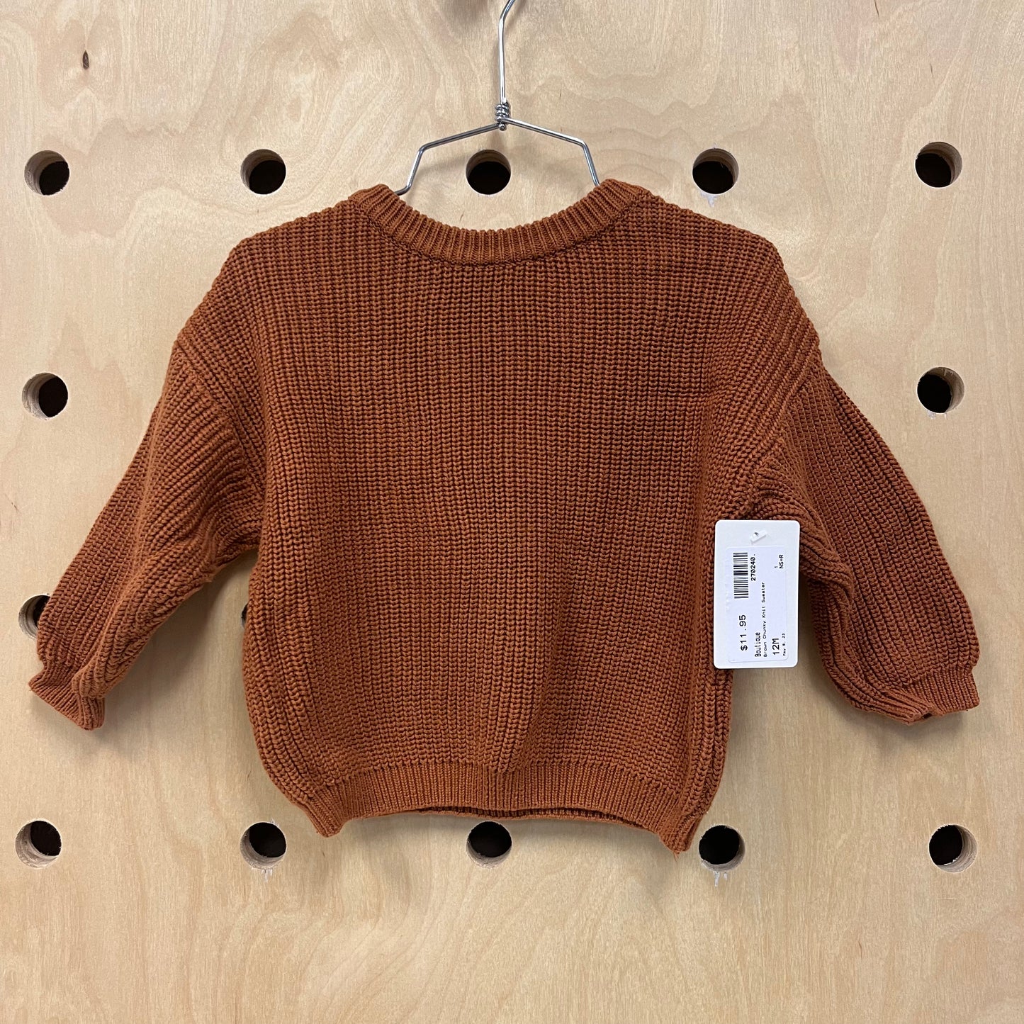 Brown Chunky Knit Sweater