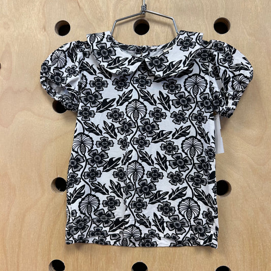 B&W Floral Top
