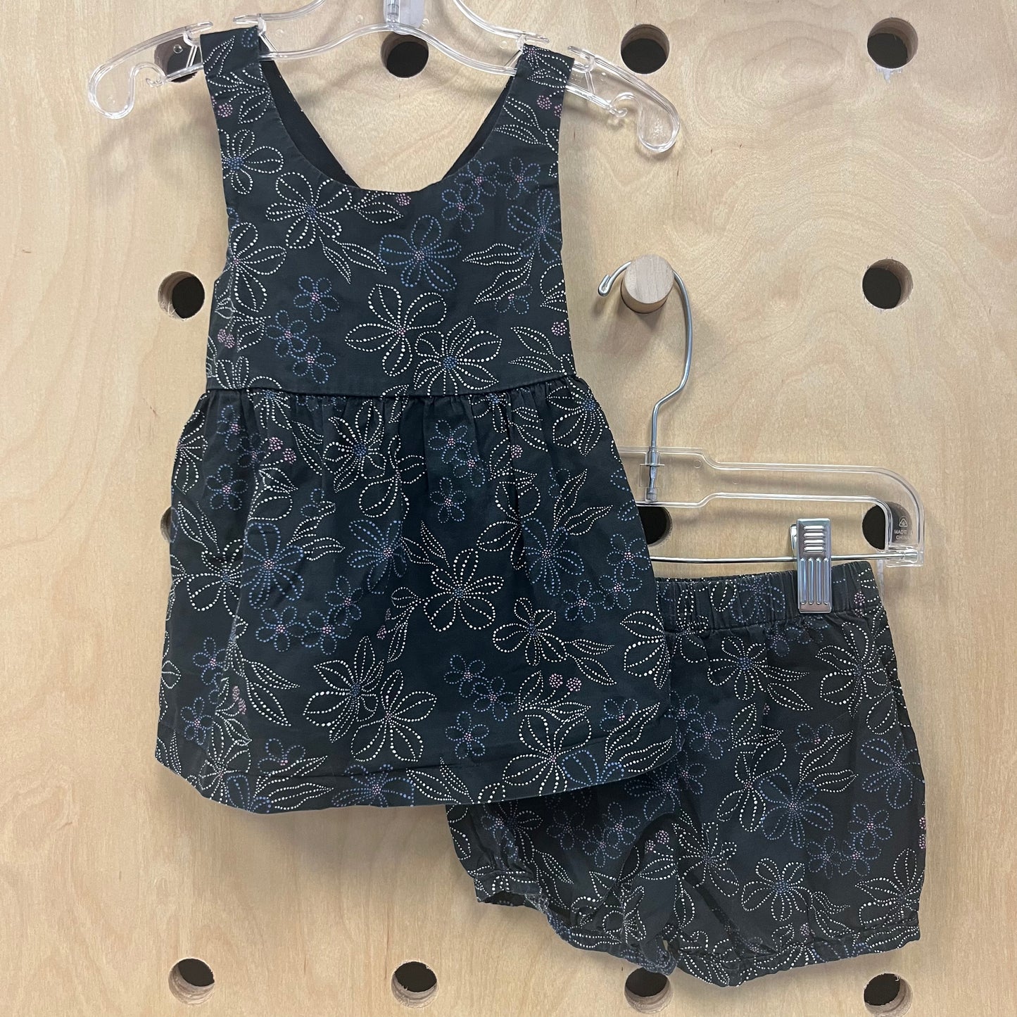 Grey Floral Swing Top & Shorts