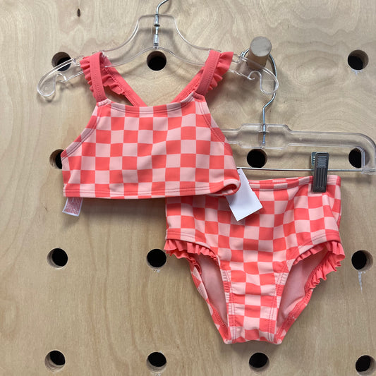 Pink Checkered 2pc. Swimsuit