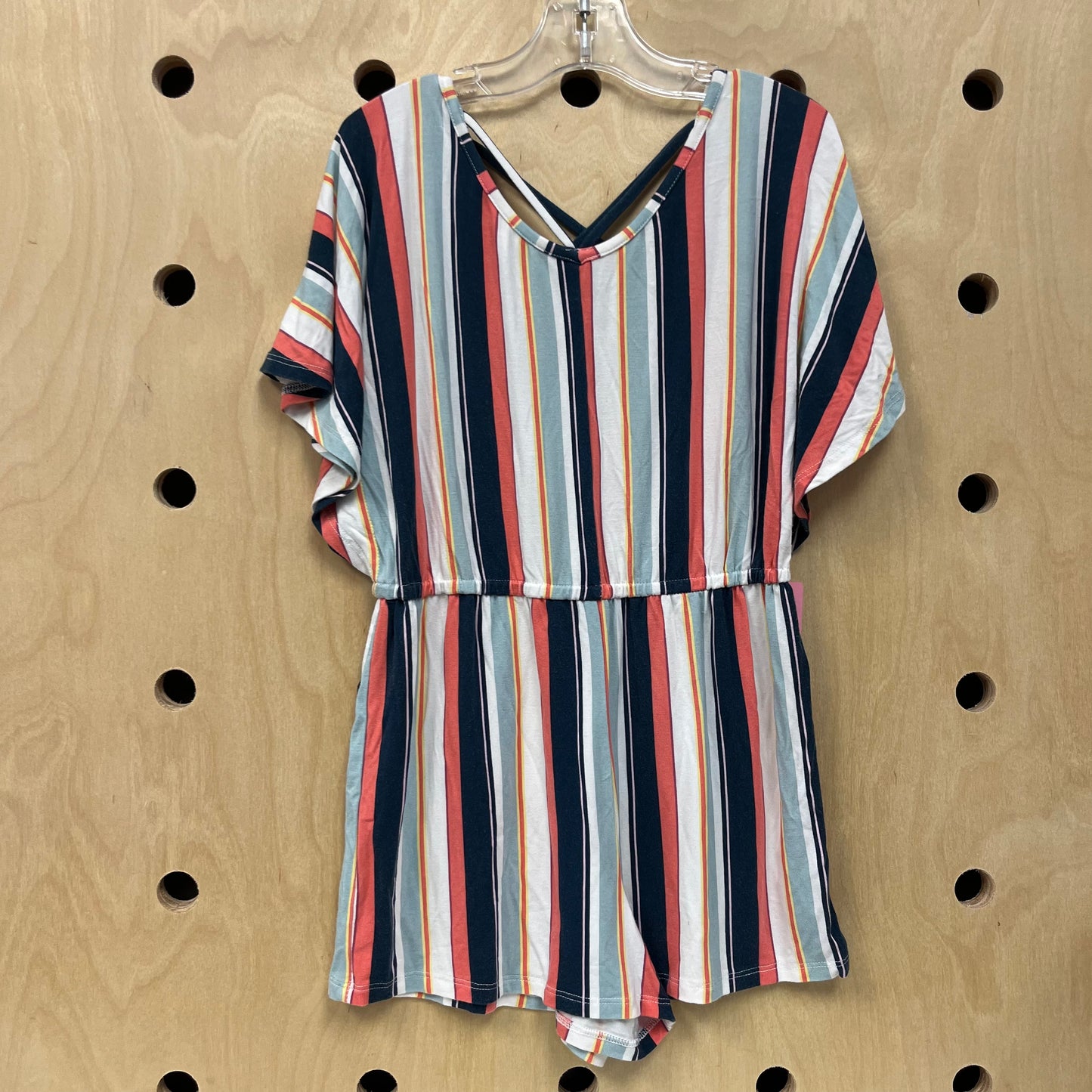 Striped Criss Cross Romper