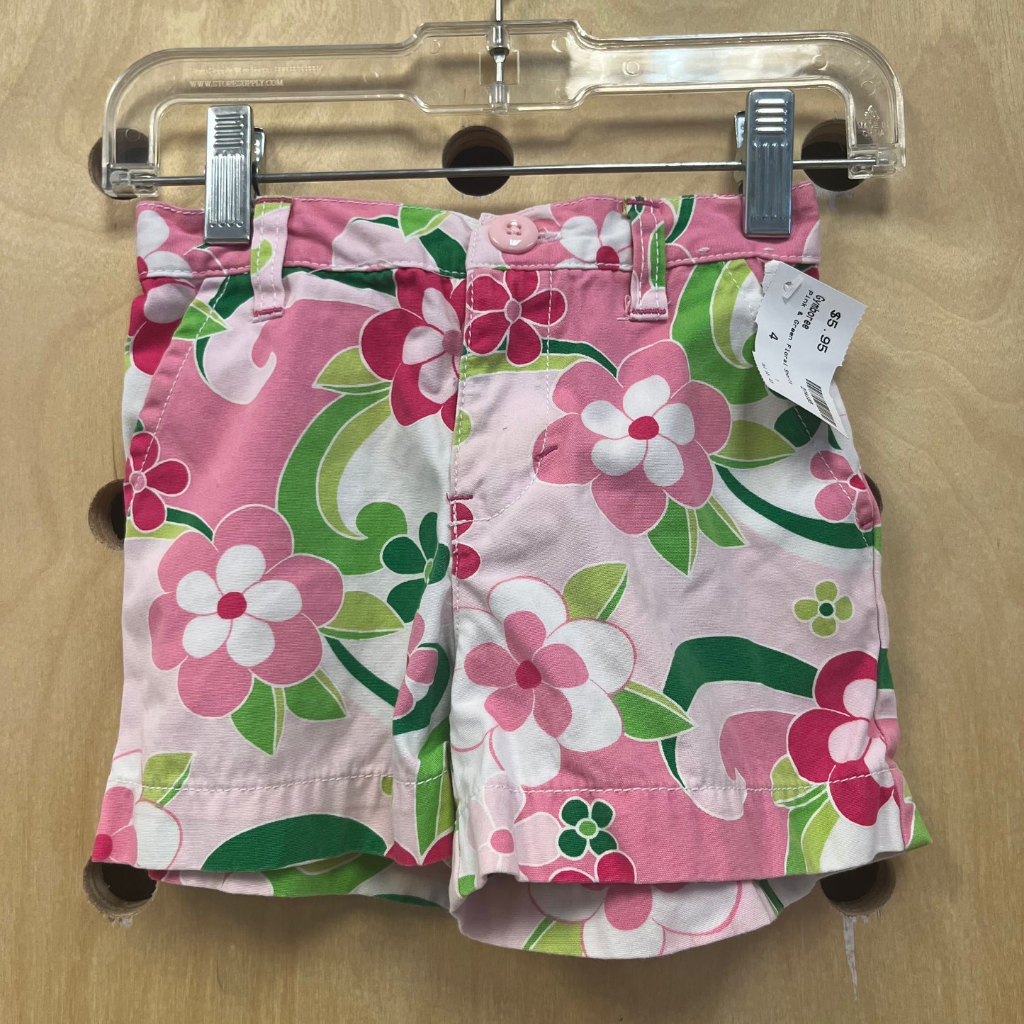 Pink & Green Floral Shorts