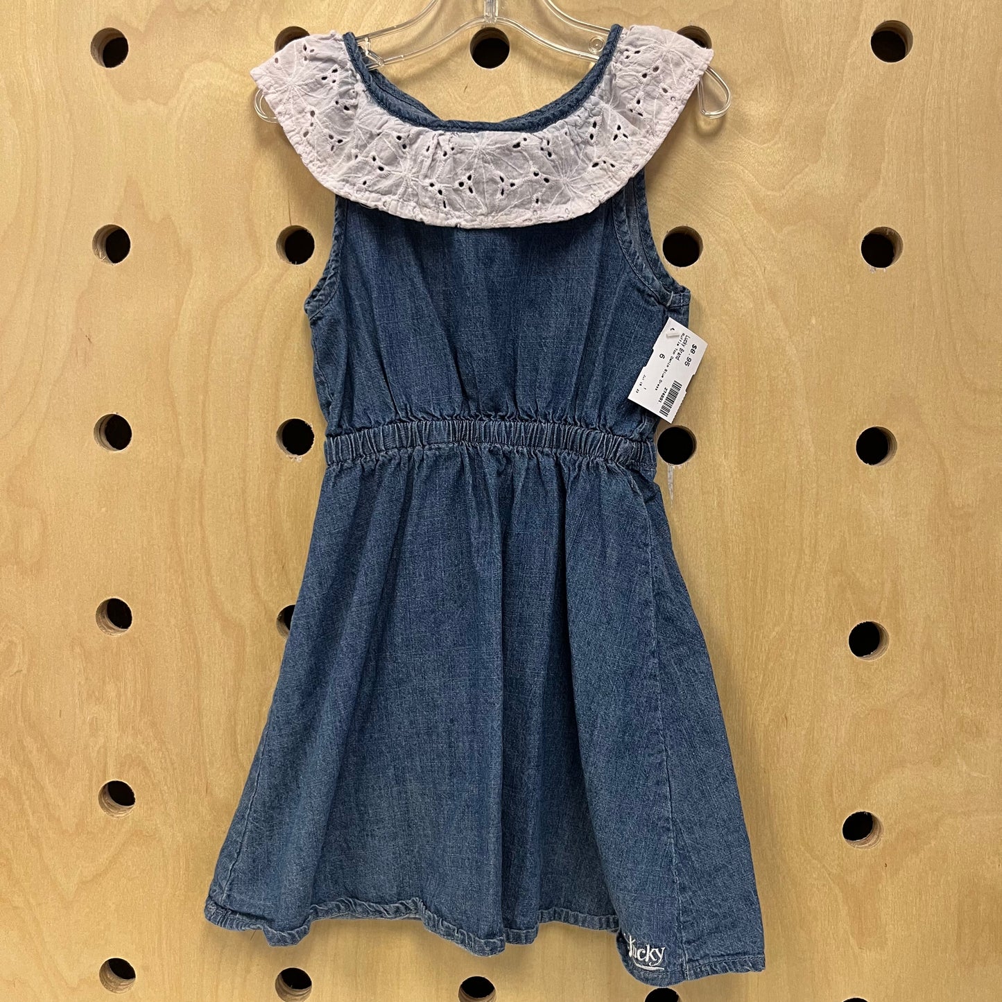 Ruffle Top Denim Blue Dress