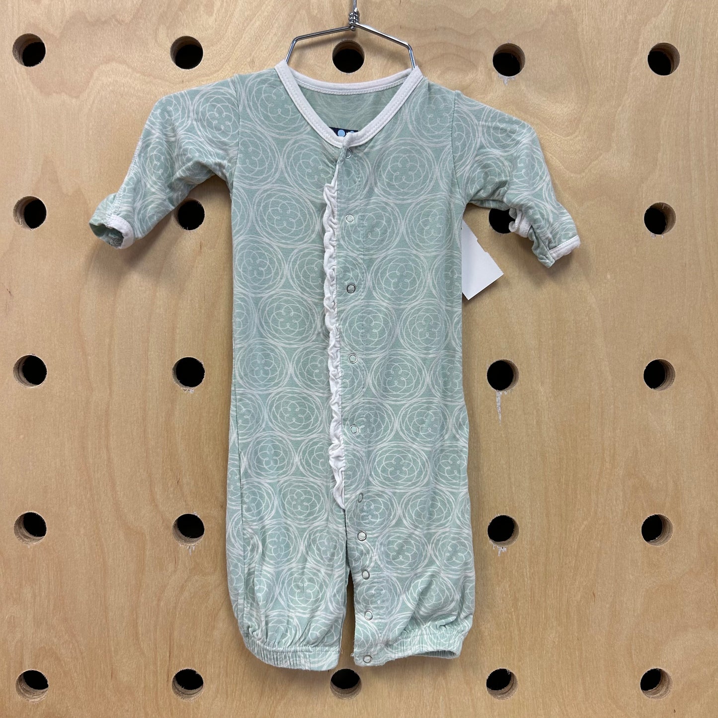 Light Blue & White Ruffle Bodysuit