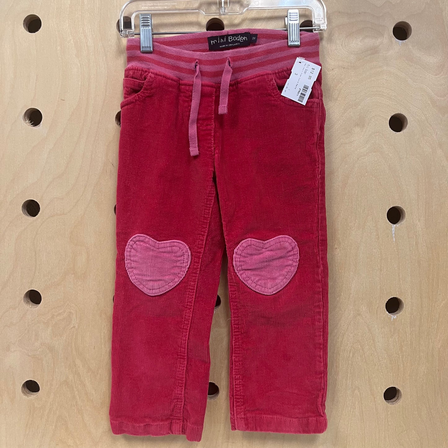 Red Heart Knee Cord Pants