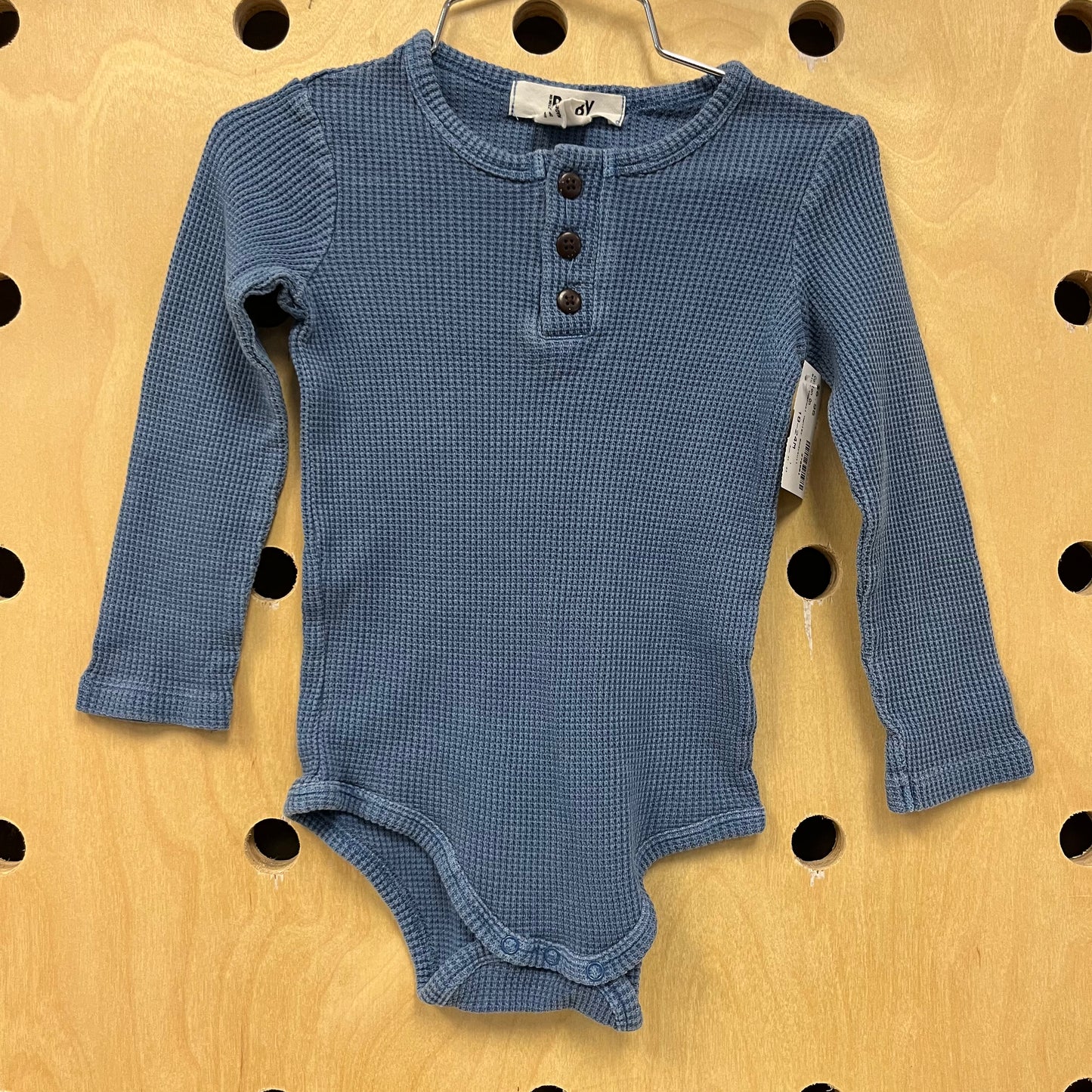 Blue Thermal Henley Bodysuit