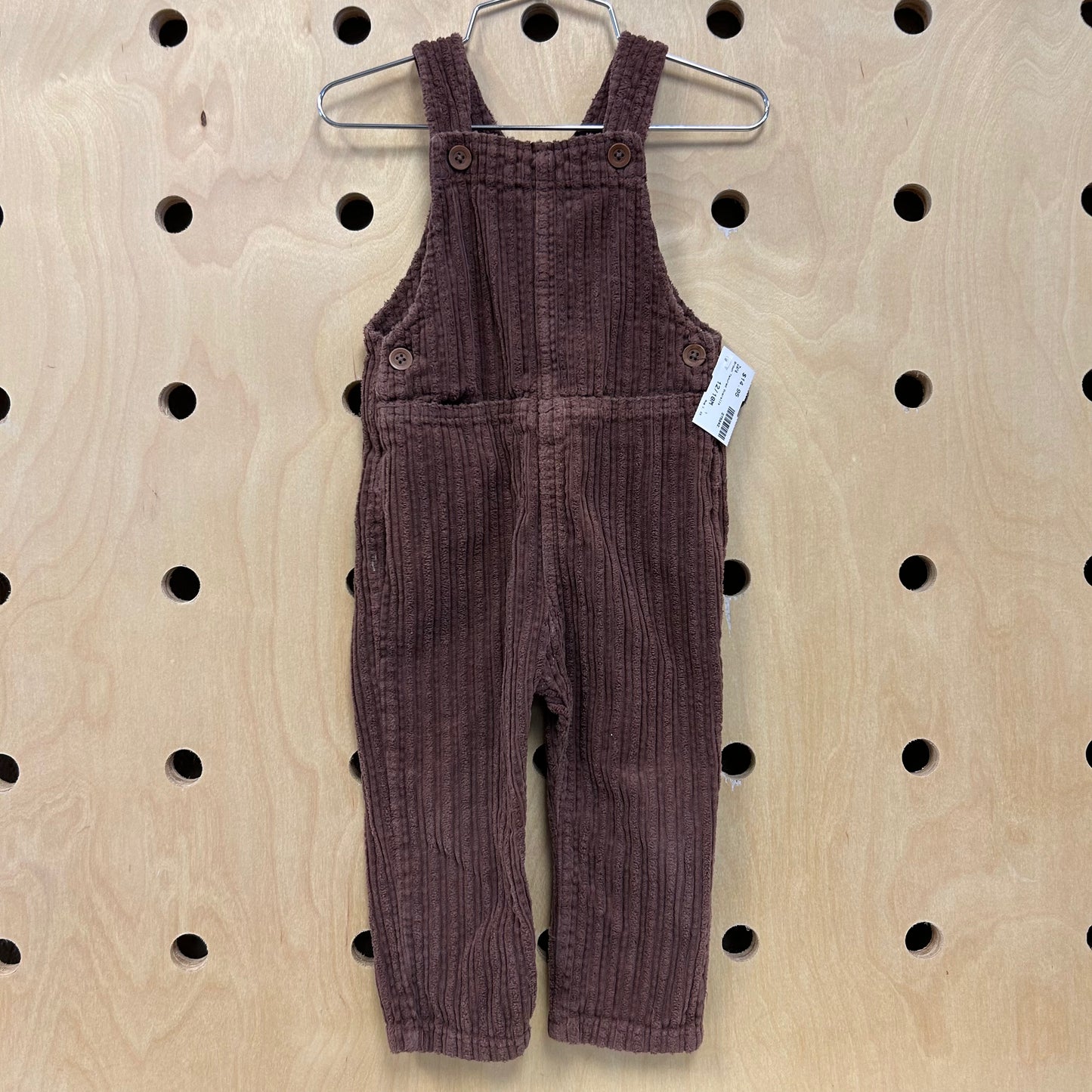 Brown Texured Overalls