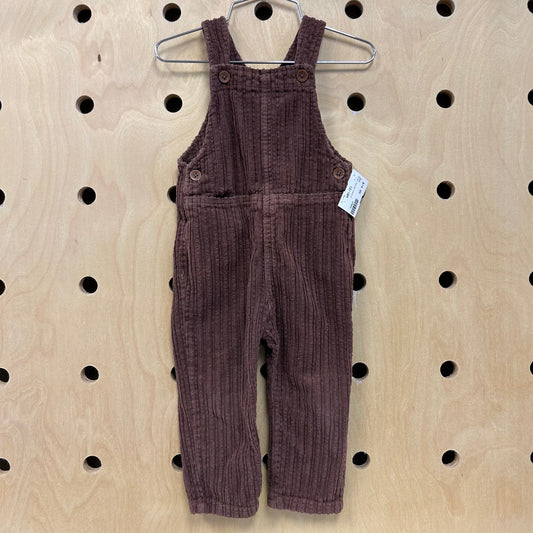 Brown Texured Overalls