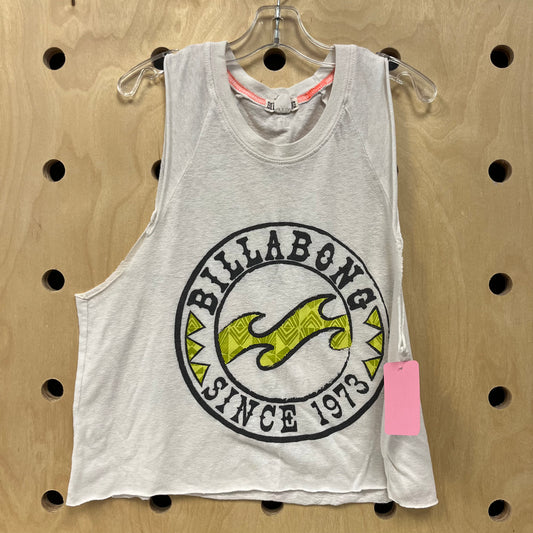Cream Logo Crop Tank