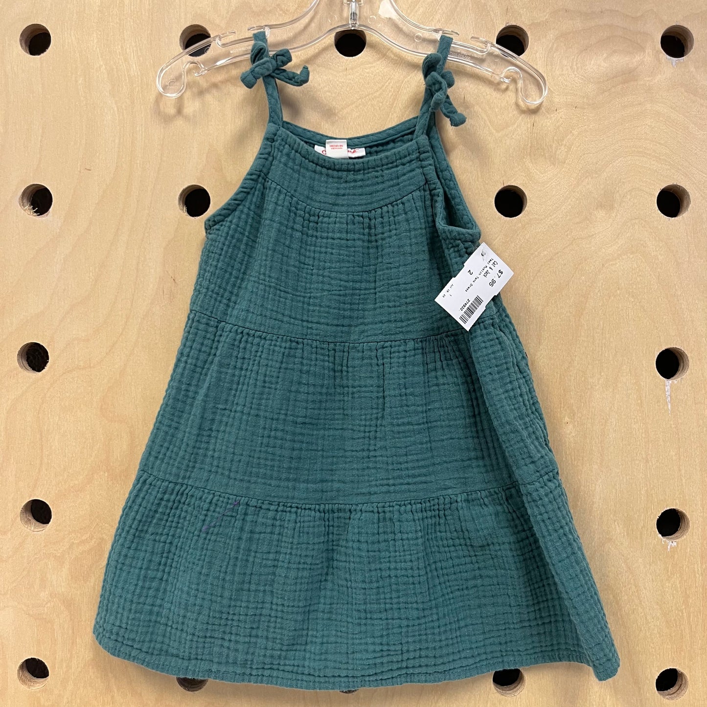 Teal Muslin Tank Dress