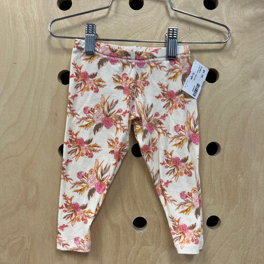 Cream Rose Leggings