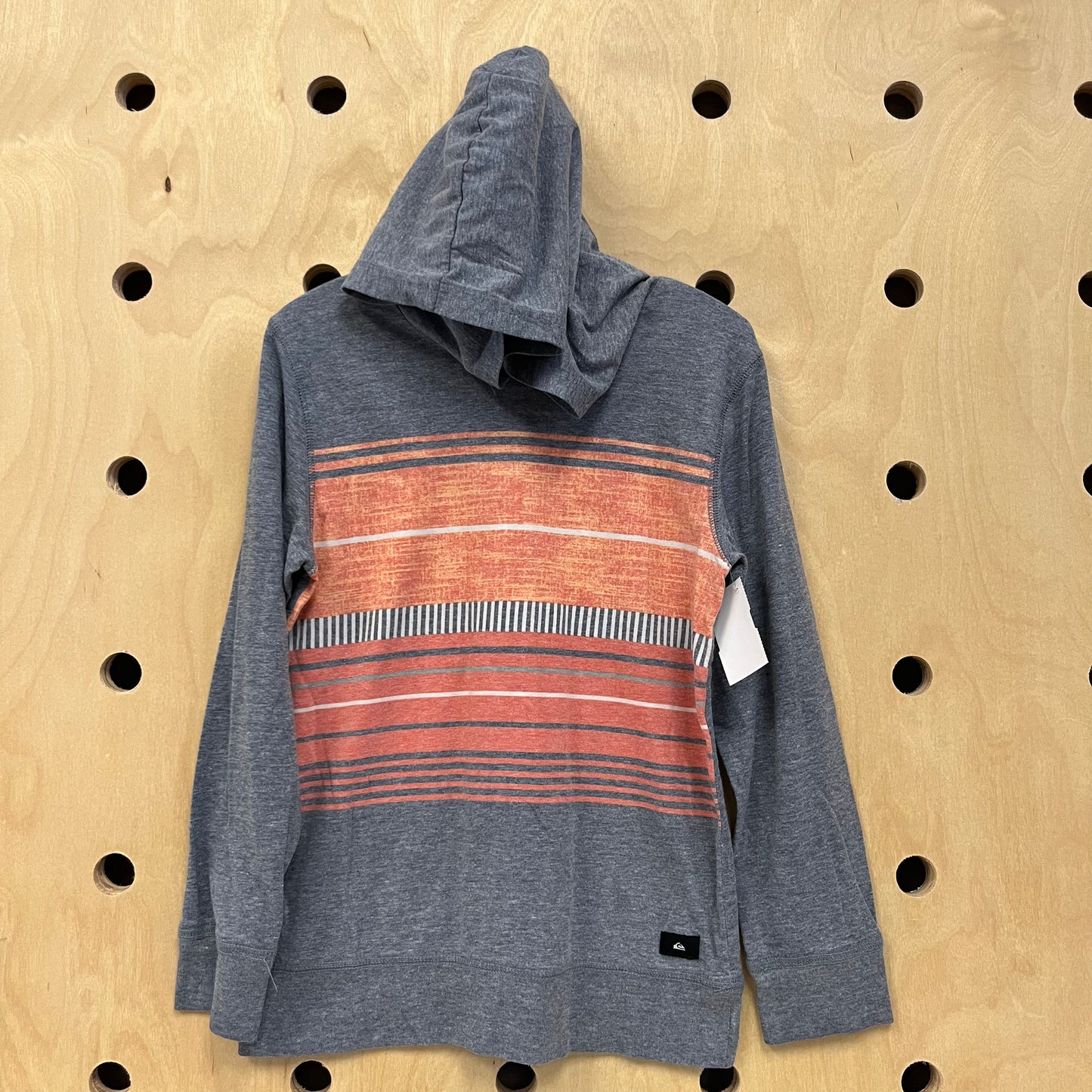Grey Striped Hoodie Tee