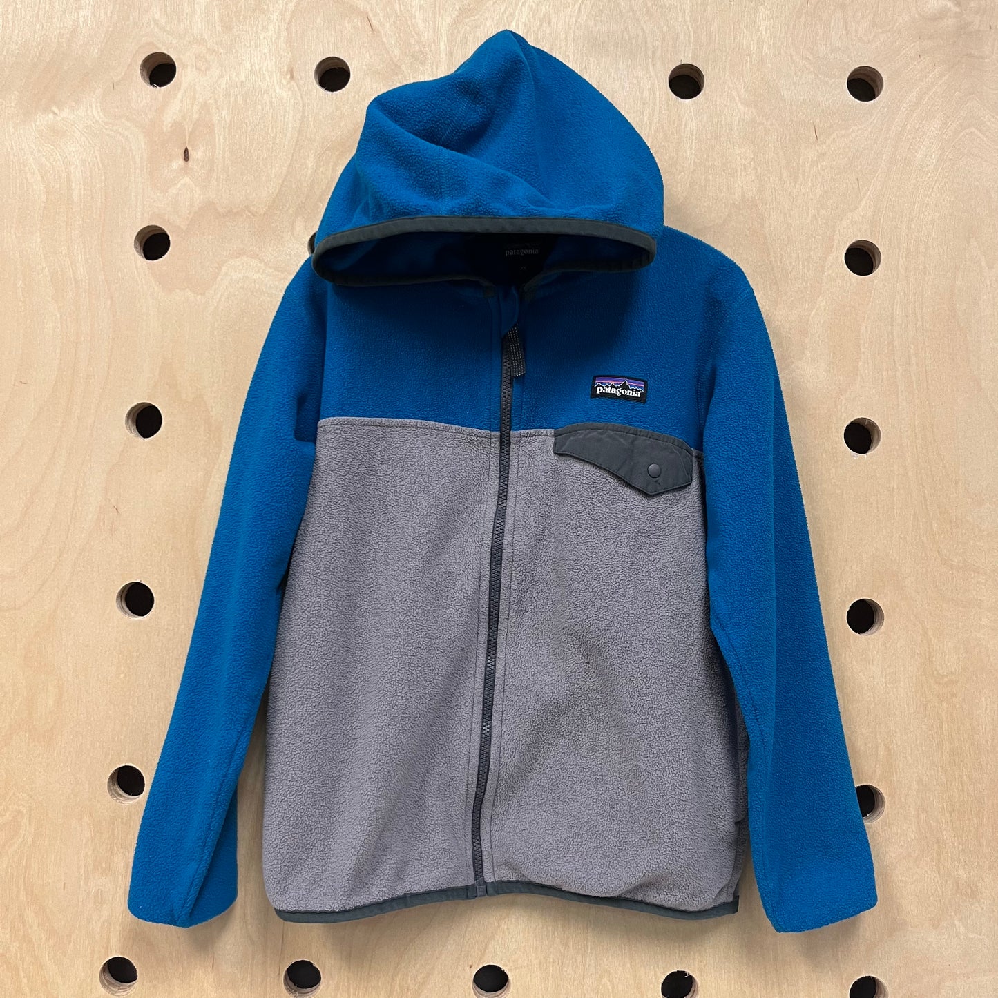 Blue & Grey Micro D Snap T Jacket