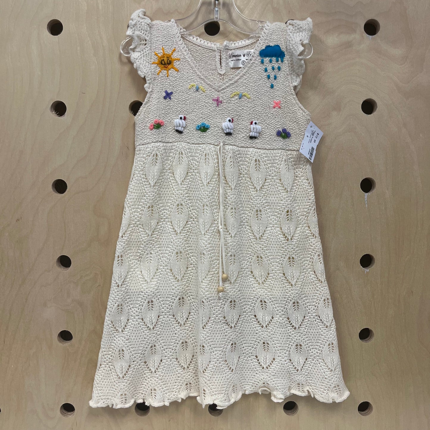 Cream Crochet Dress
