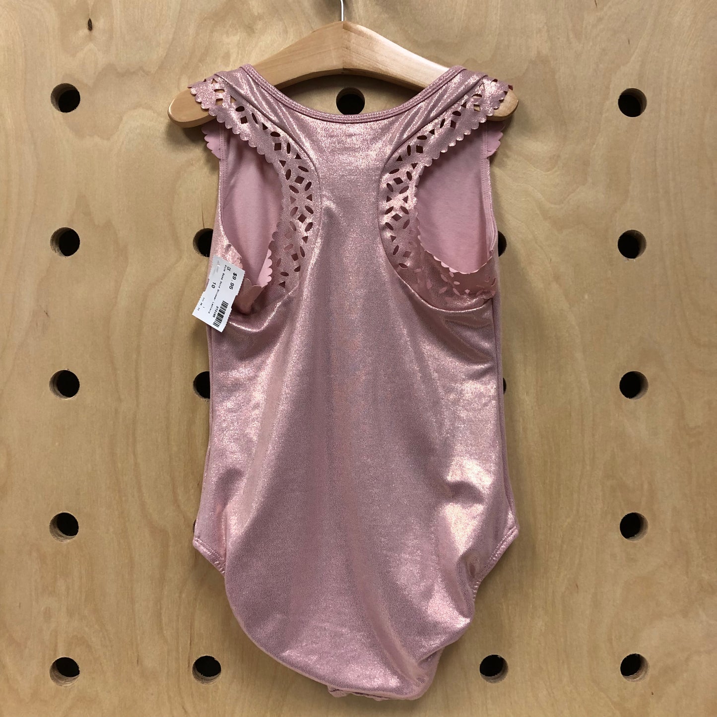 Pink Rose Gold Shimmer Leotard