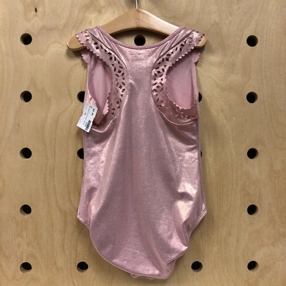 Pink Rose Gold Shimmer Leotard