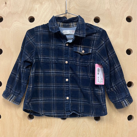 Blue Cord Lined Flannel