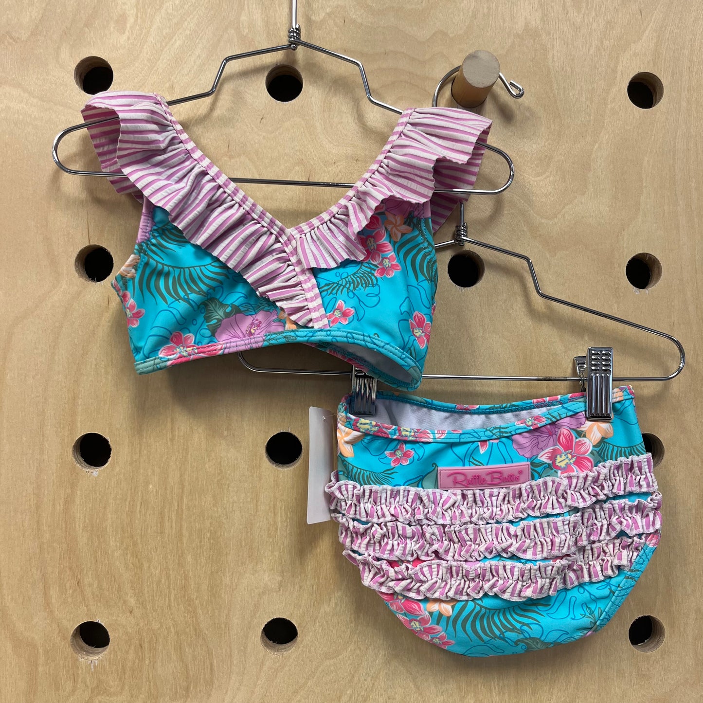 Blue & Pink Floral Swimsuit