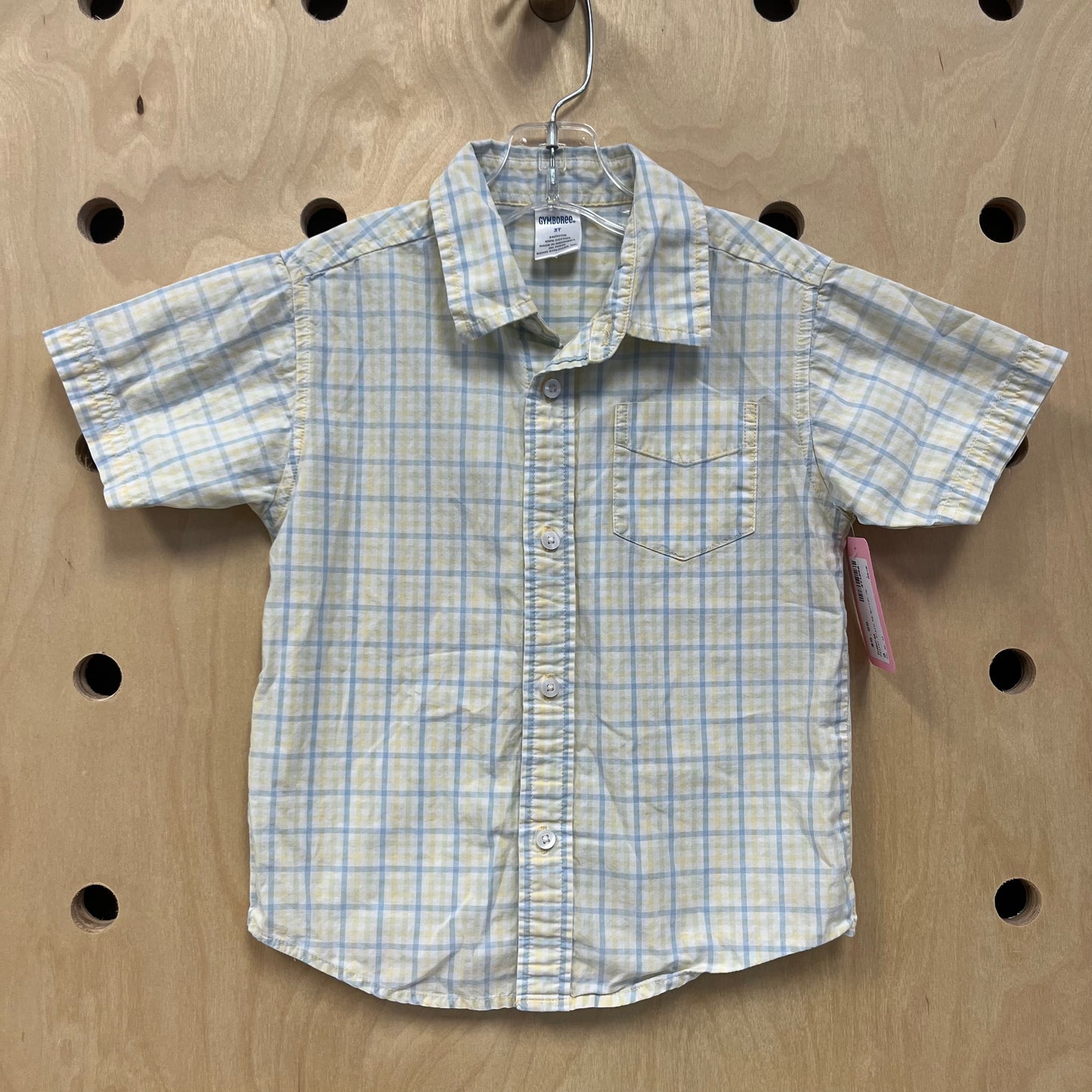 Pastel Plaid SS Button Up