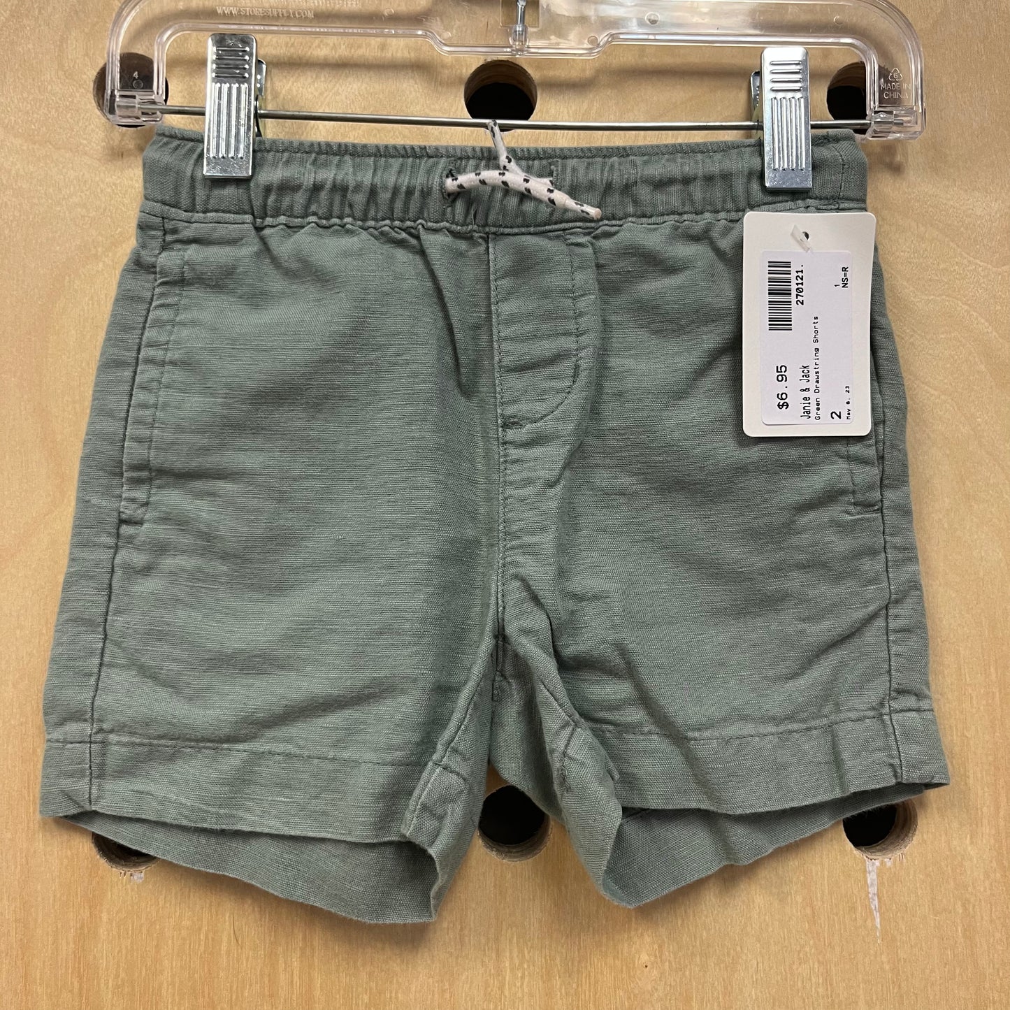 Green Drawstring Shorts