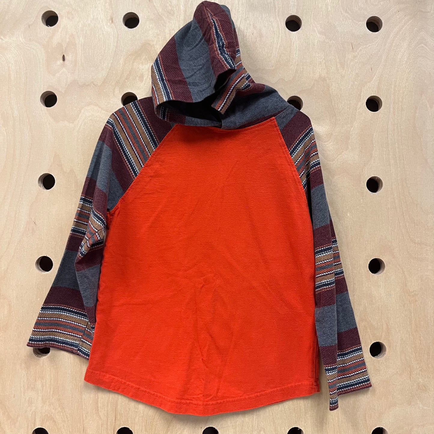 Orange Serape Sleeve Hoodie Tee
