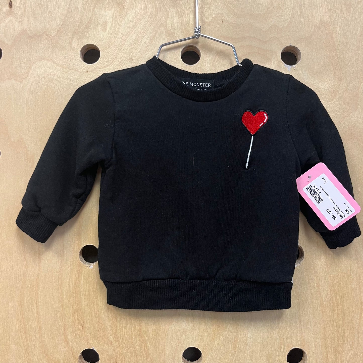 Black Heart Balloon Sweatshirt
