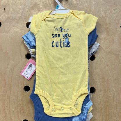 5-Pack Sea Bodysuits NEW!