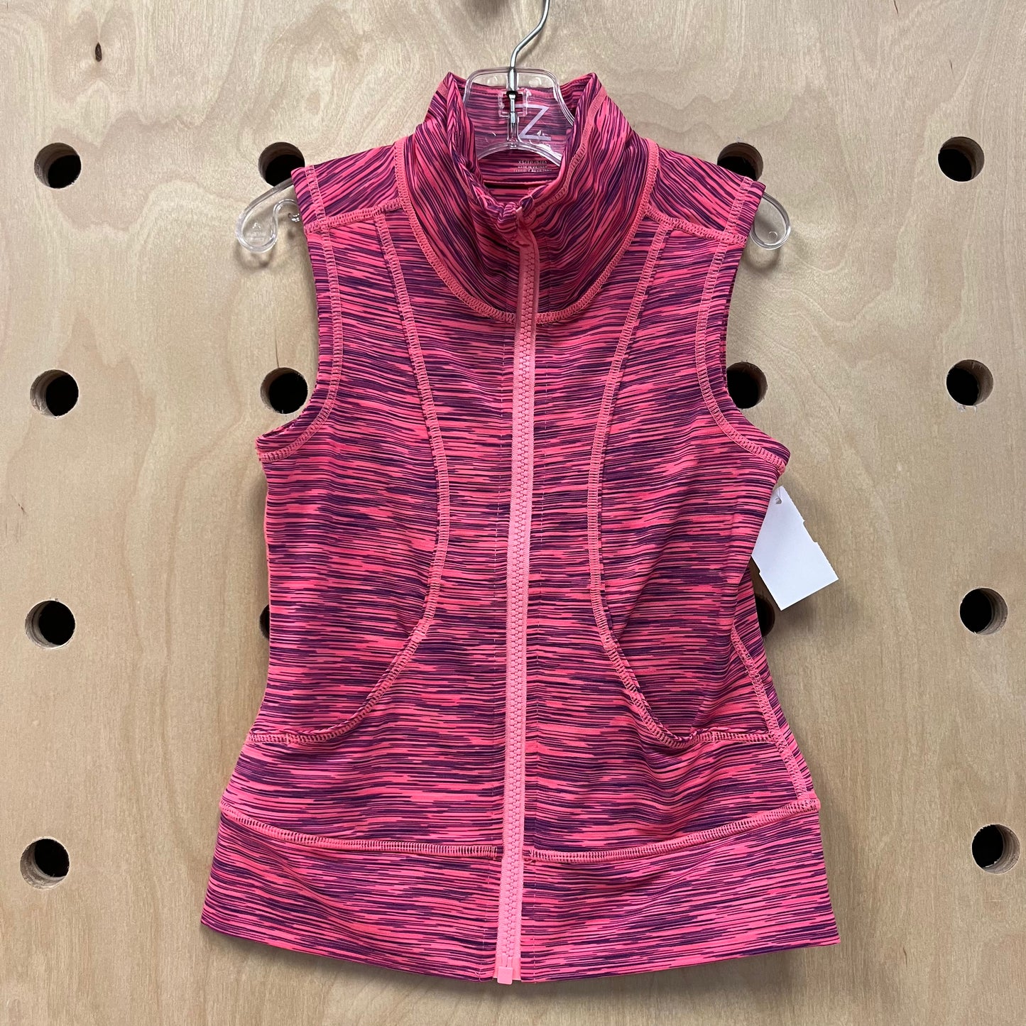 Pink Zip Up Athletic Vest