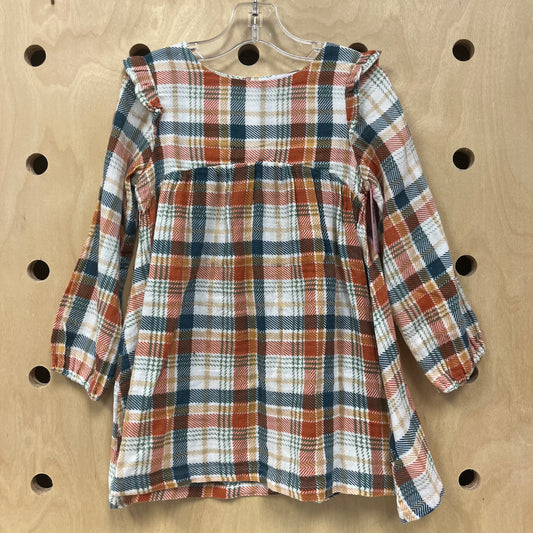 Cream Plaid Dress