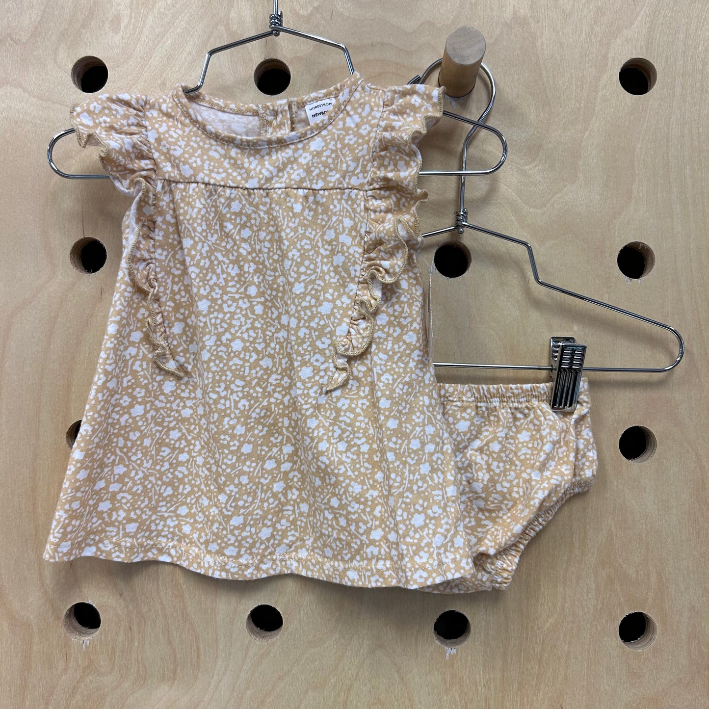 Neutral Floral Dress w/ Bloomers