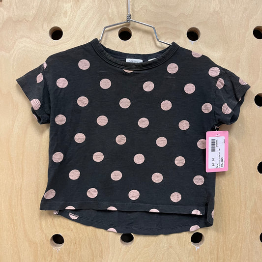 Grey+Pink Polka Dot Tee