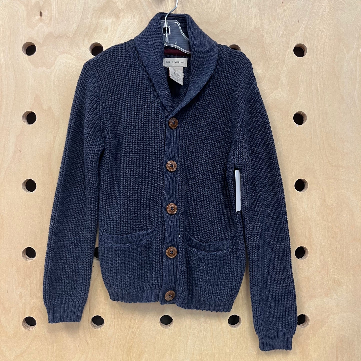 Blue Grandfather Cardigan