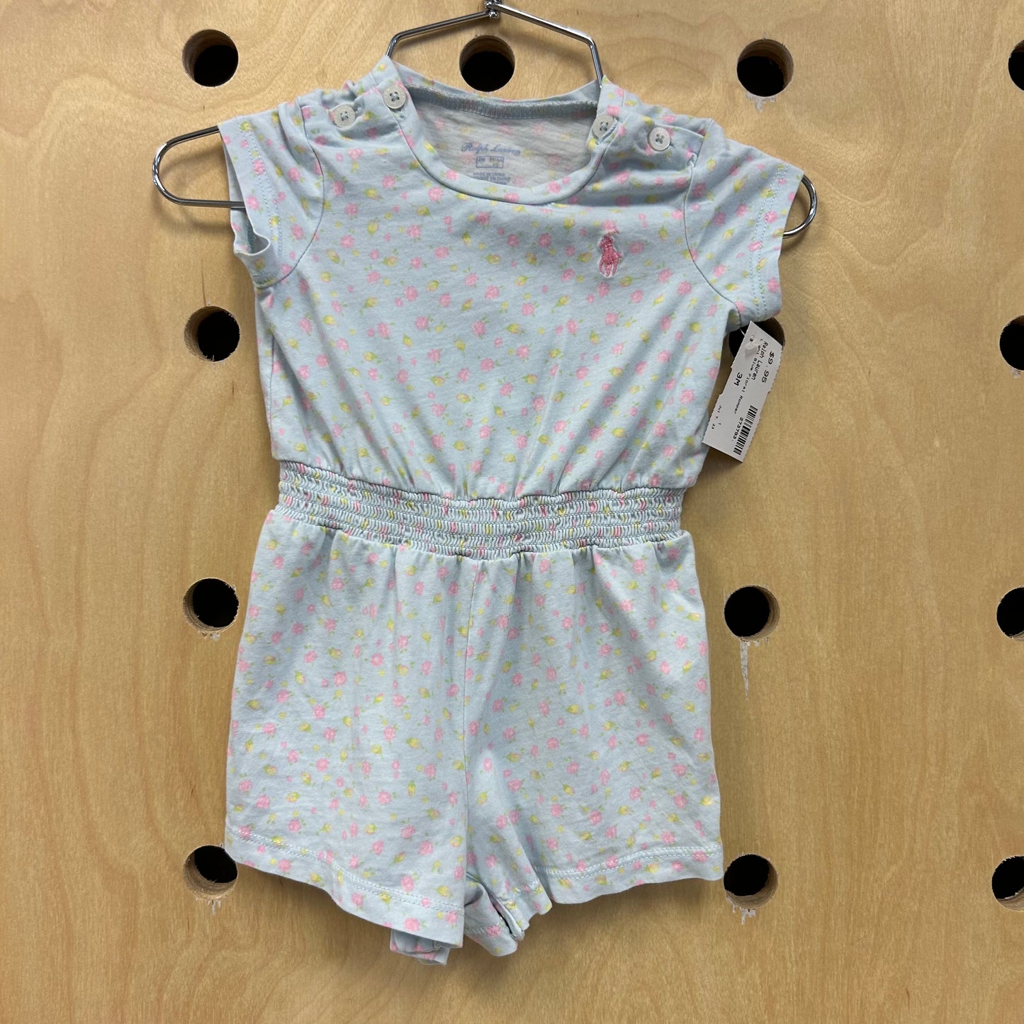 Light Blue Floral Romper