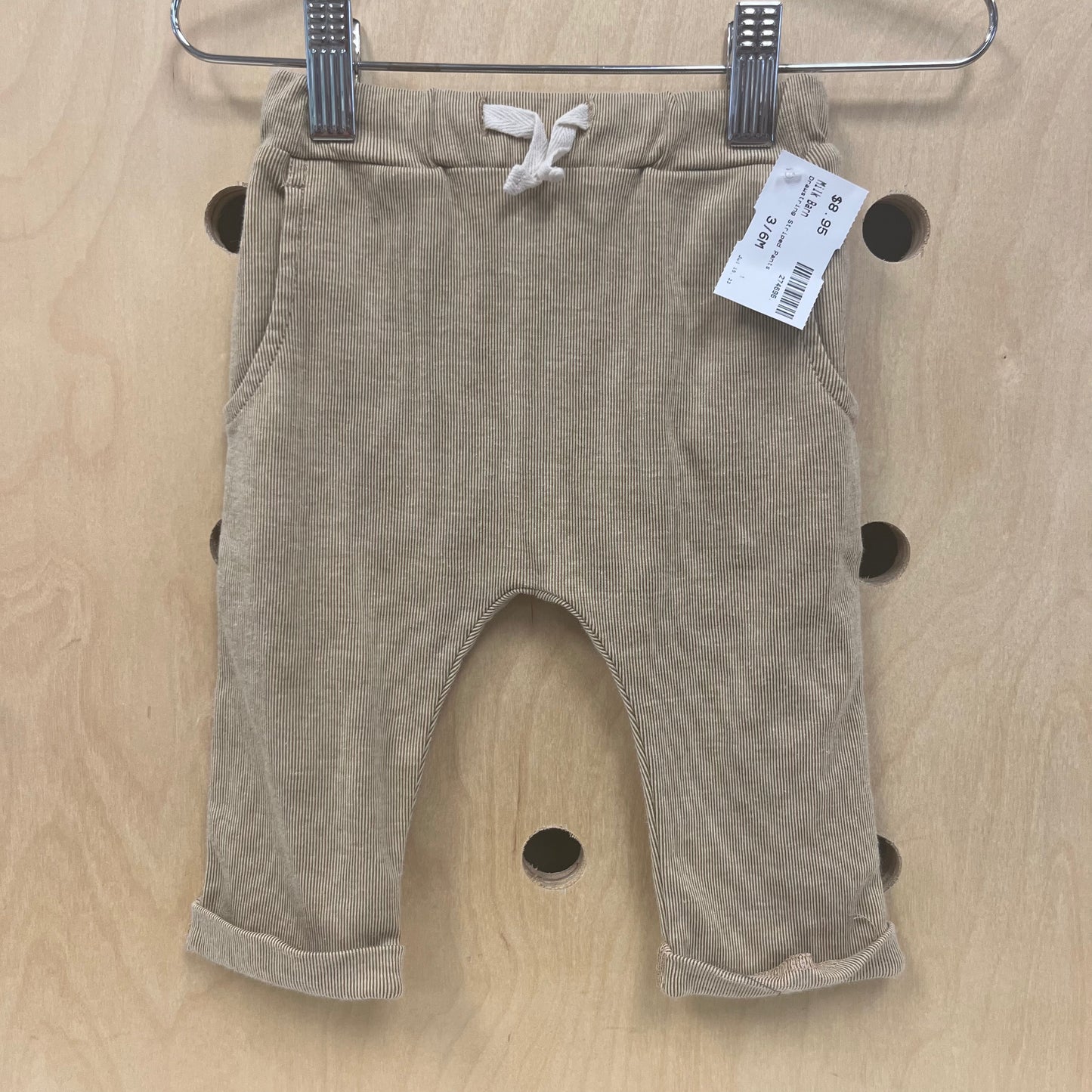 Drawstring Striped Pants