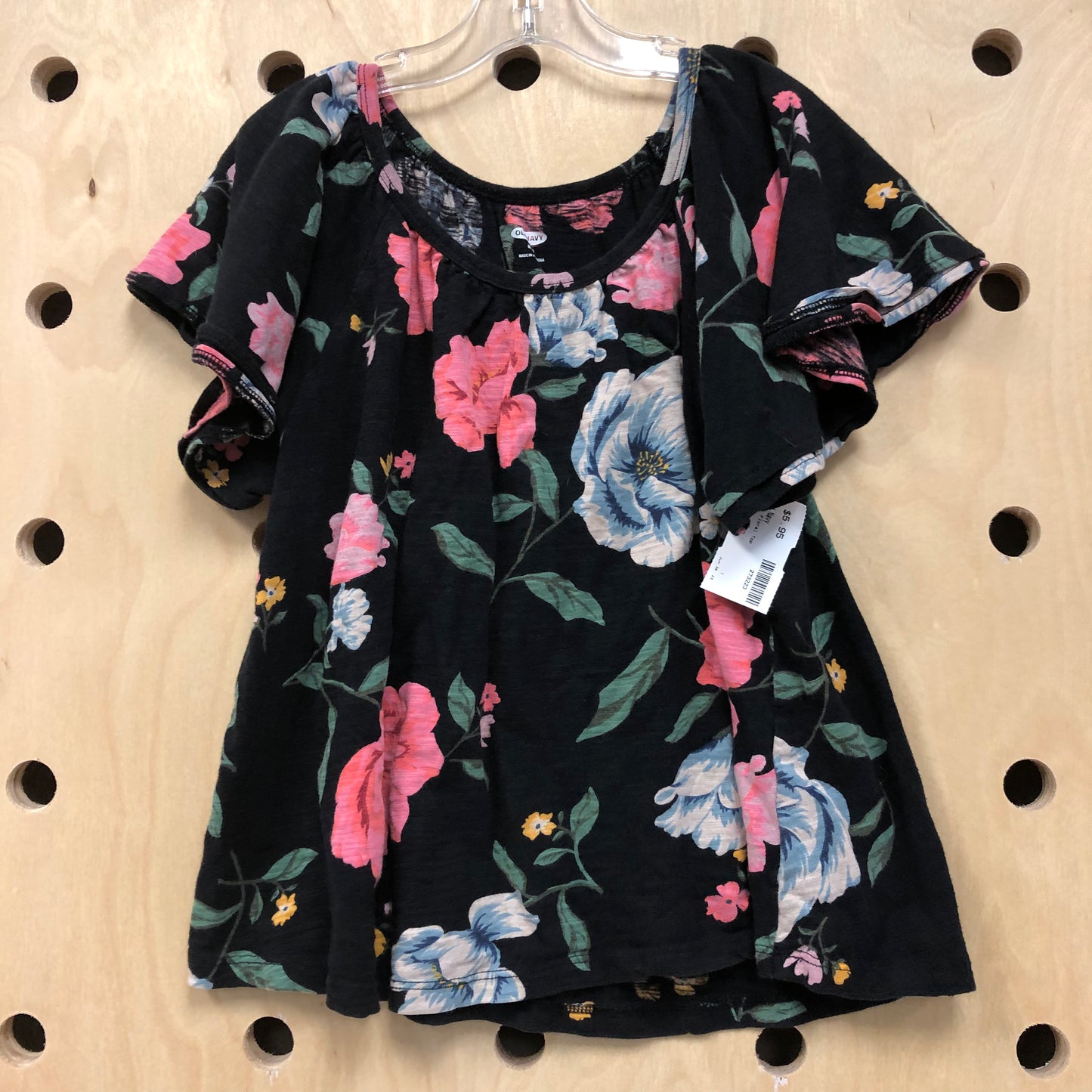 Black Floral Top