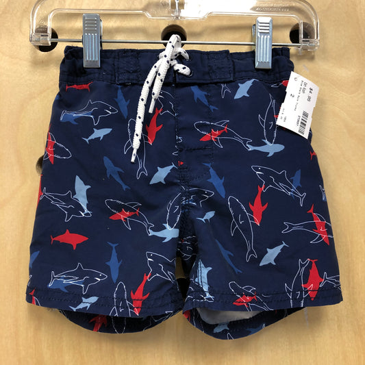 Blue Shark Swim Trunks
