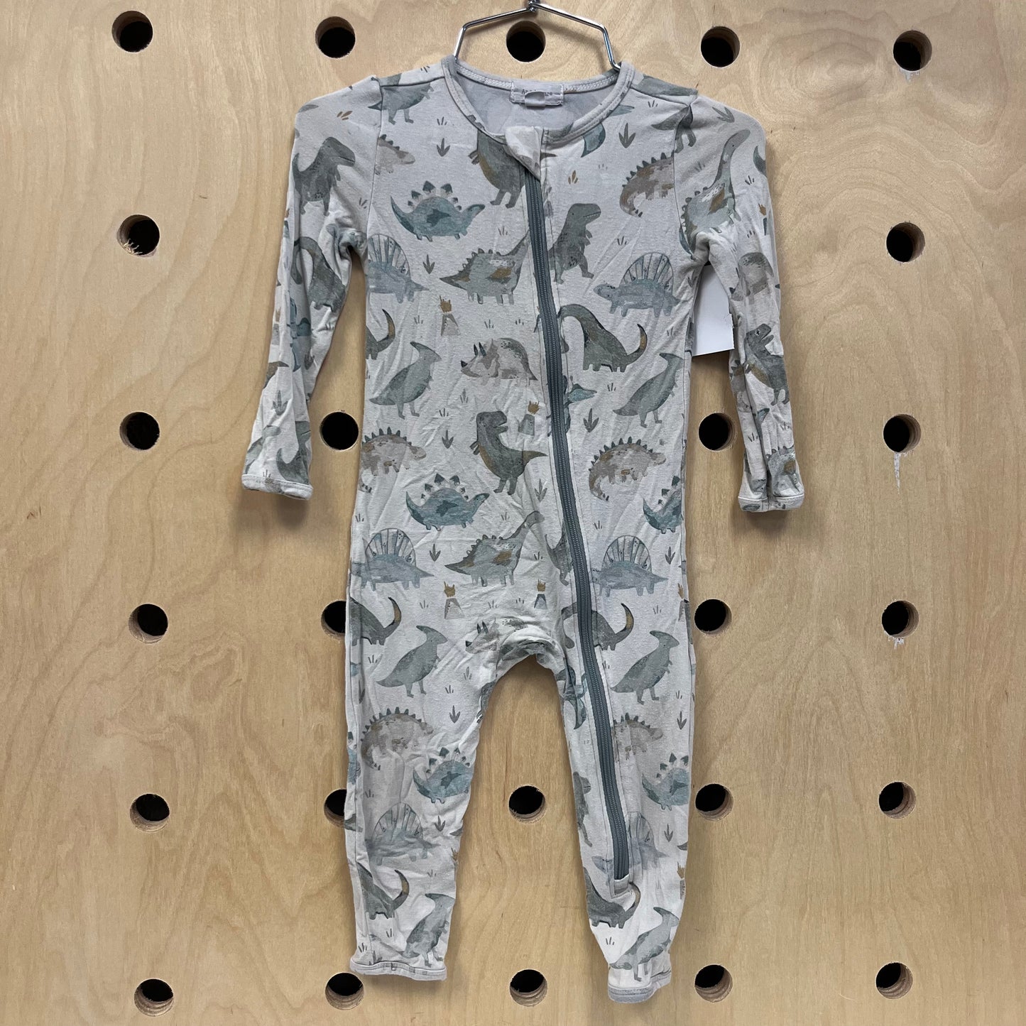Green Zipper Dino Pajamas
