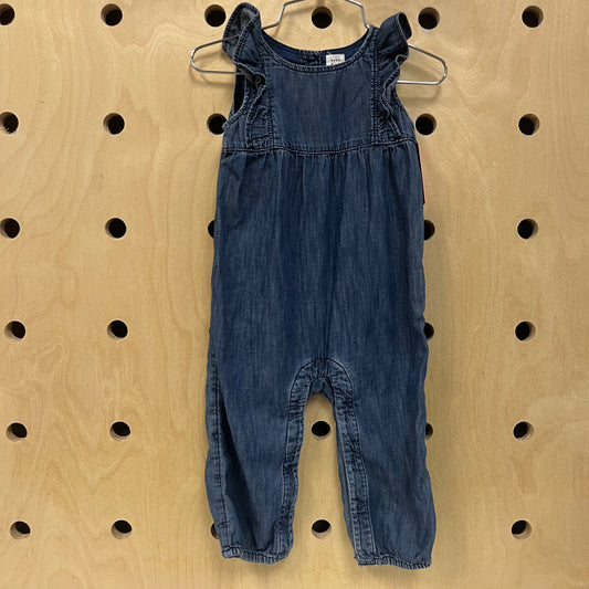 Denim Ruffle Romper