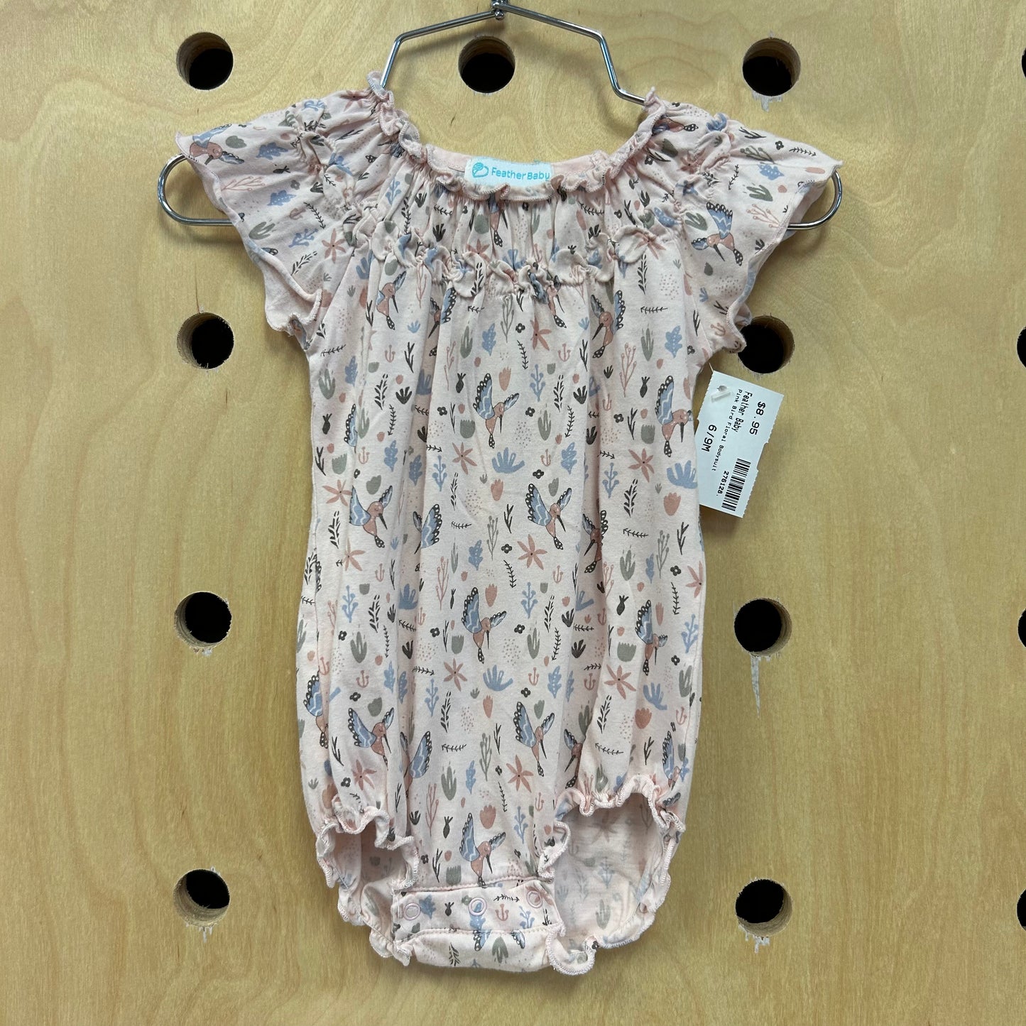 Pink Bird Floral Bodysuit