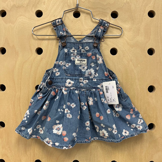 Denim Floral Skirtall