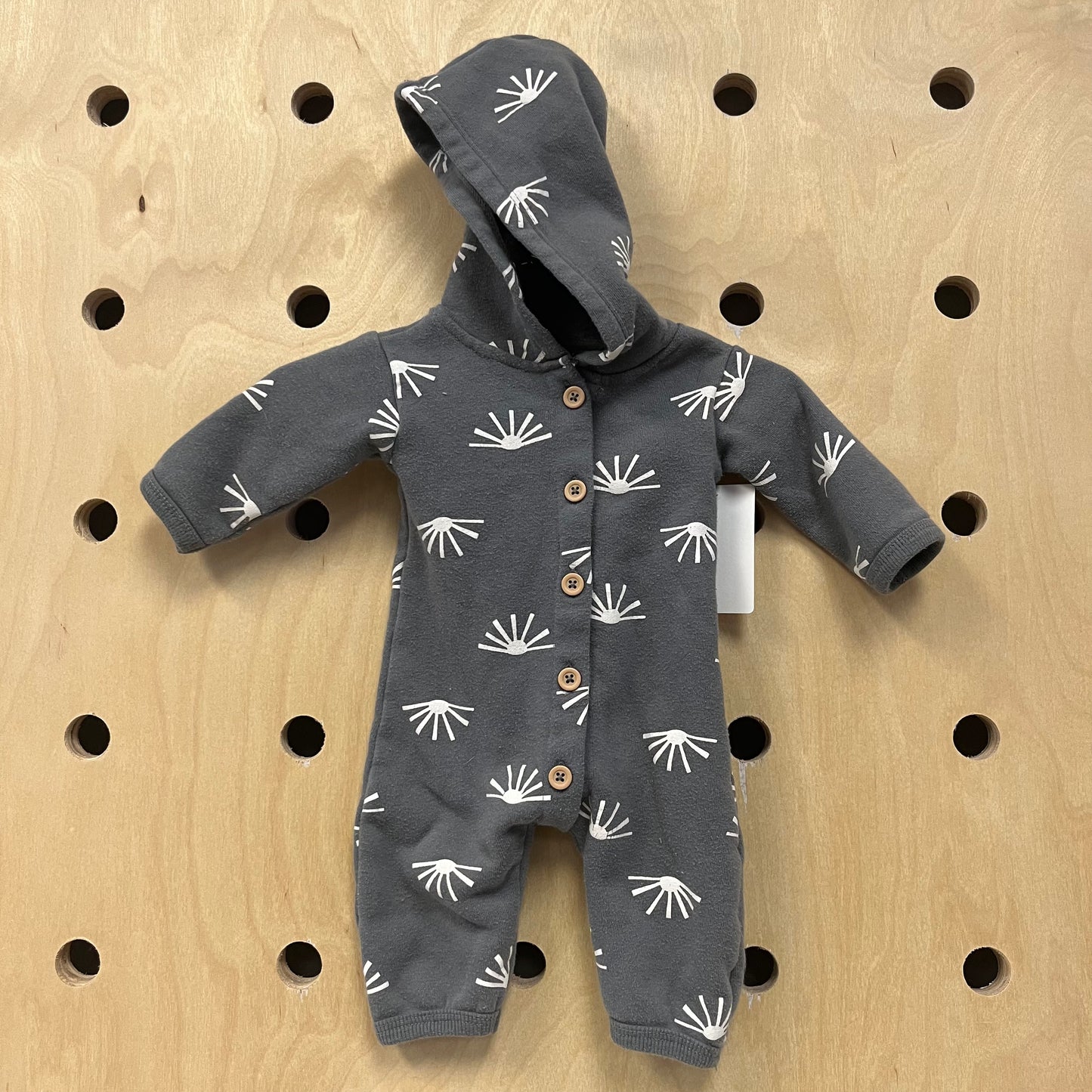 Grey Sun Hooded Romper